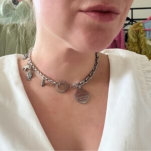 Free People 💗 Tiffany’s toggle and vintage charms choker